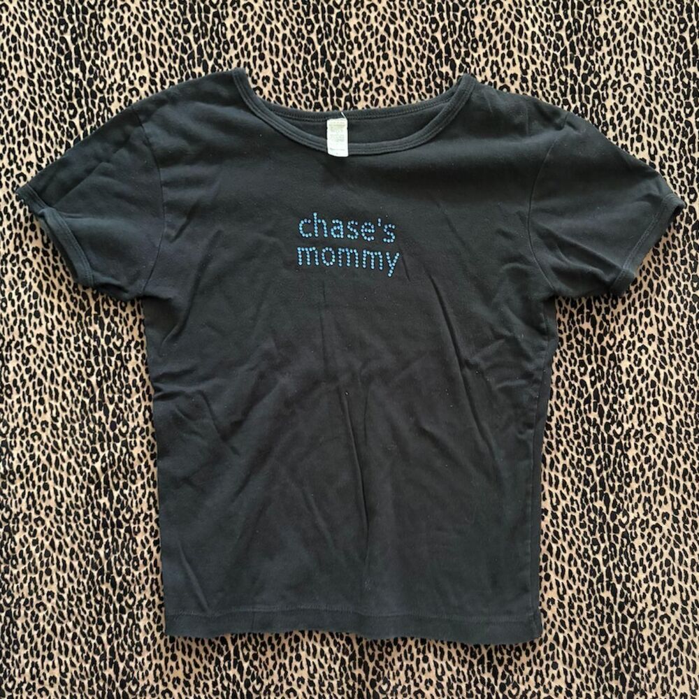 Unbranded Women's Black and Navy T-shirt